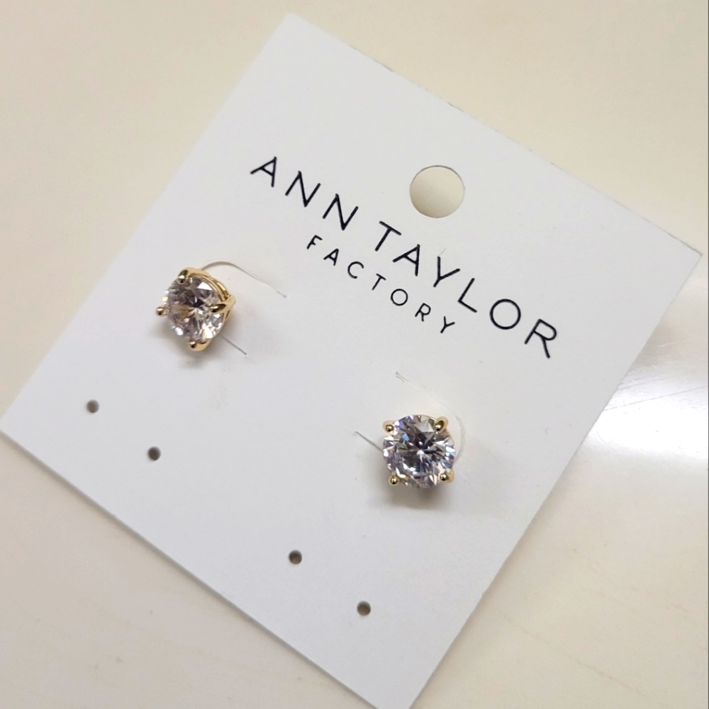 Ann Taylor faux diamond earrings